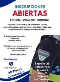 ¡CURSO ABIERTO OPOSICIÓN POLICÍA LOCAL! ¡CURSO ABIERTO OPOSICIÓN POLICÍA LOCAL!